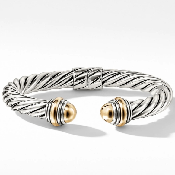 David Yurman Jewelry | David Yurman Gold Sterling Silver Cable Cuff ...